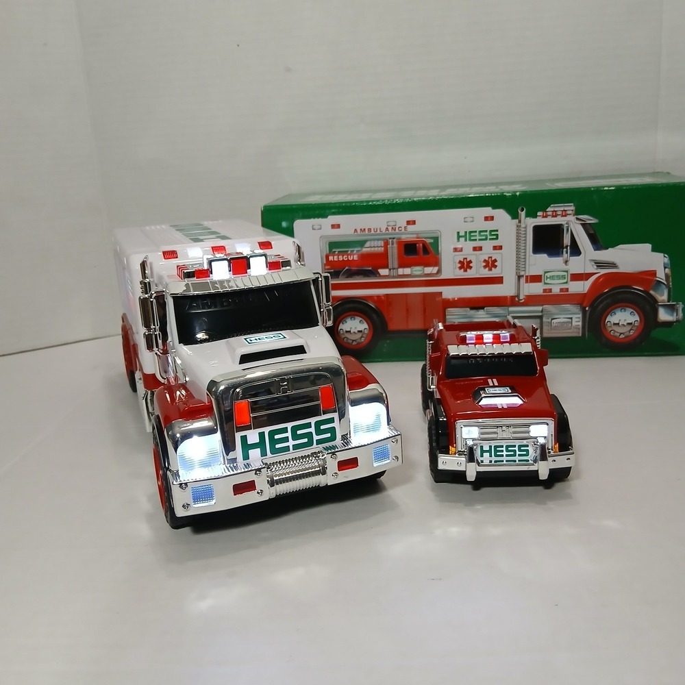 2020 Hess Truck Ambulance and Rescue - Working Lights And Sounds With Box